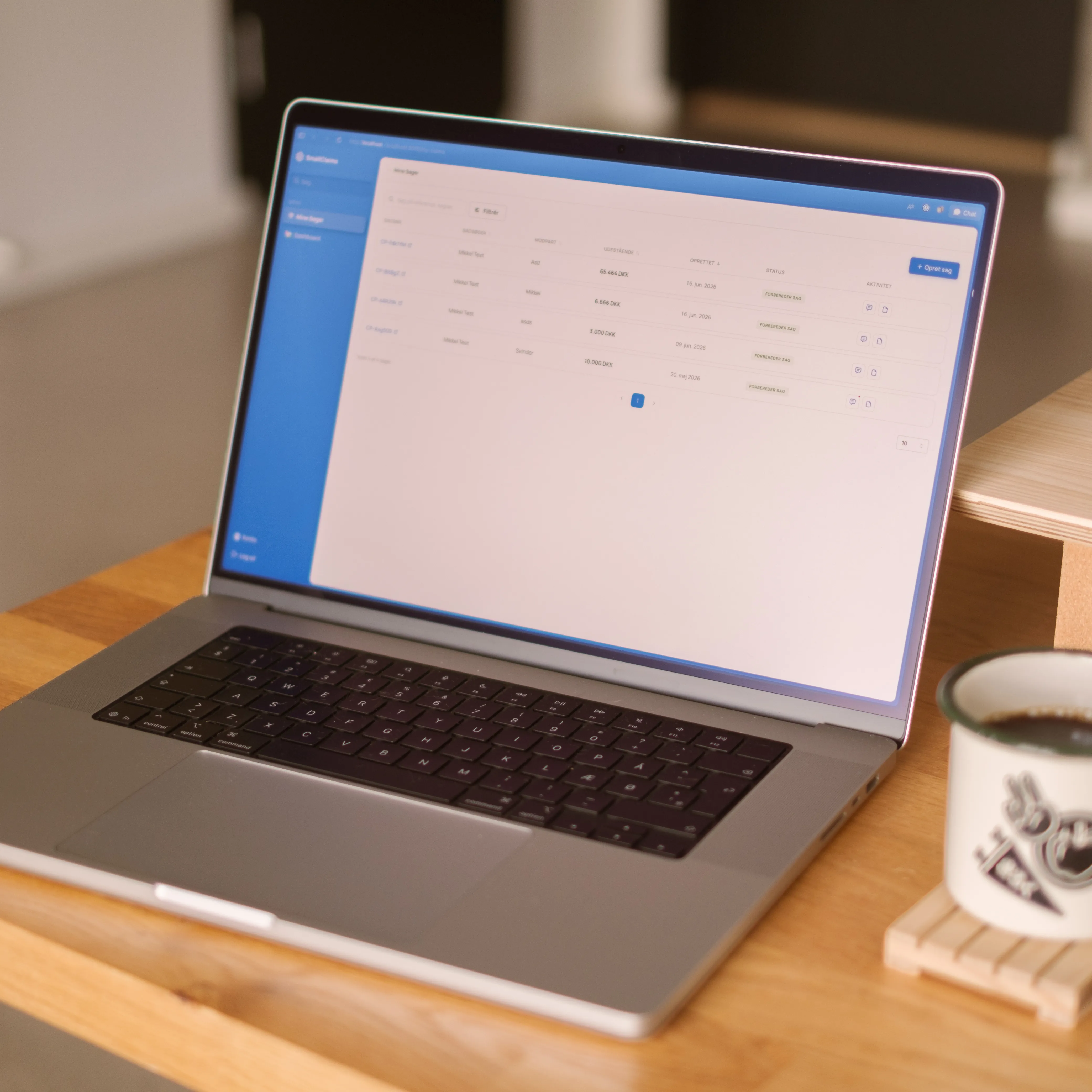 image of a laptop running the smallclaims software